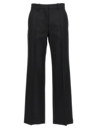 The Row Encore Midrise Satin Flared Pants In 黑色