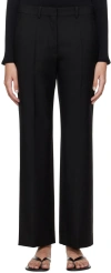 The Row Black Albereta Trousers In Blk Black