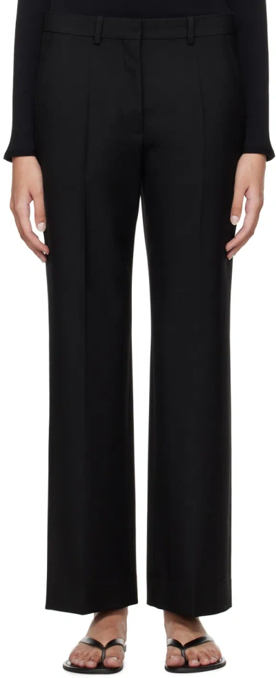 The Row Black Albereta Trousers In Blk Black