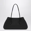 The Row Black Alger Shoulder Bag In Leather In Black