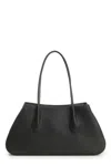 The Row Alger Geometric Shoulder Bag In Leather In Black