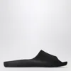 The Row Black Ama Rubber Slide Sandal In Black