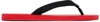 The Row Dune Two-tone Cotton-blend Grosgrain Flip Flops In Scr Scarlet