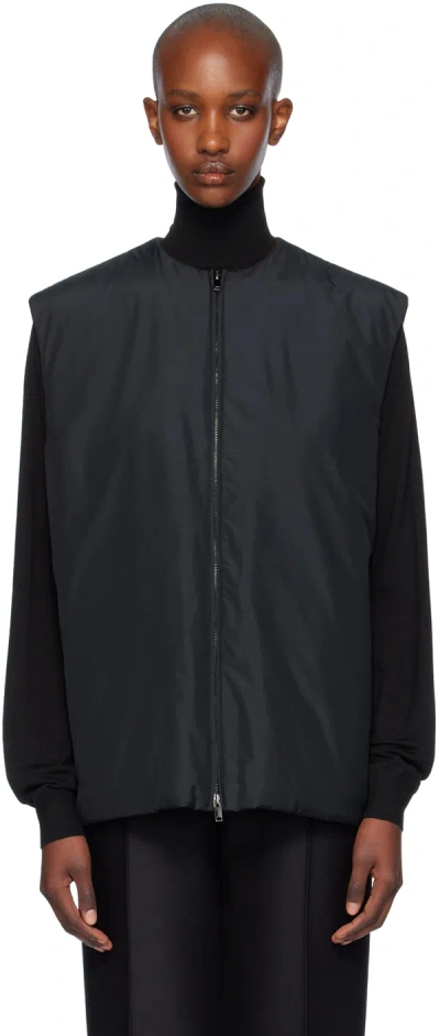 The Row Black Andi Vest In Blk Black