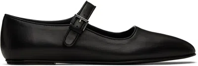 THE ROW BLACK AVA BALLERINA FLATS