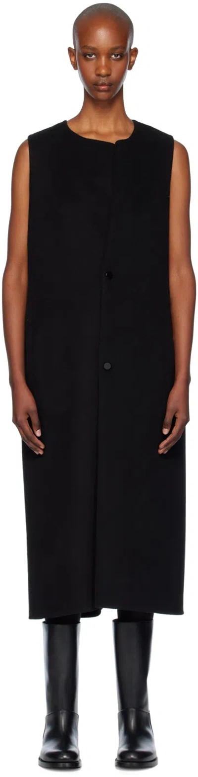 The Row Black Bardot Midi Dress In Blk Black