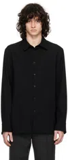 The Row Beto Wool Shirt In Blk Black