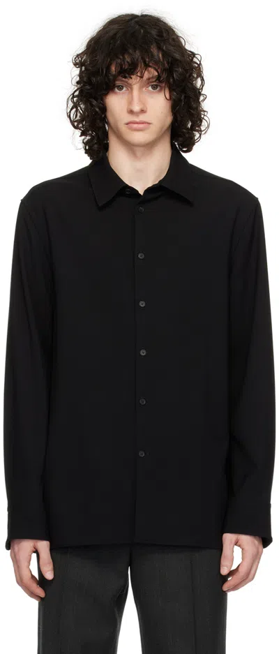 The Row Beto Wool Shirt In Blk Black