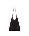 The Row Bindle Small Shoulder Bag In Saddle Leather In Black