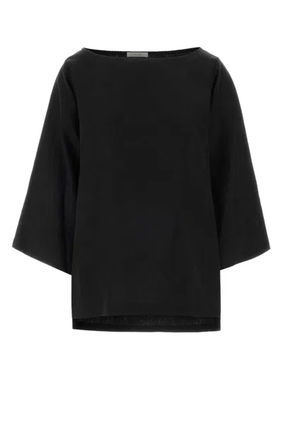 The Row Black Boat Neck T-shirt