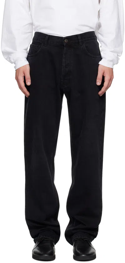 The Row Burt Cotton Denim Jeans In 黑色