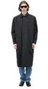 The Row Black Buttoned Coat In Black
