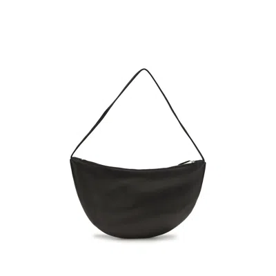 The Row Black Calf Leather Bos Taurus Shoulder Bag