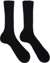 The Row Black Calf Socks In Blk Black