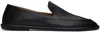 The Row Awar Leather Loafers Flat Sole In Black