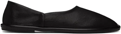 The Row Black Canal Slip On Loafers