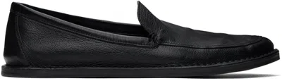 The Row Black Cary V1 Loafers In Blk Black