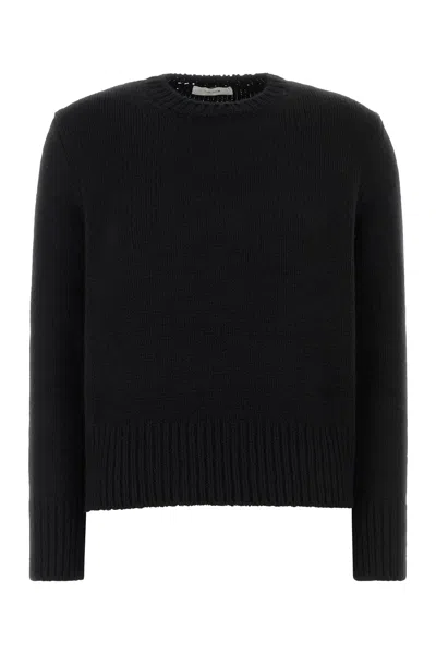 The Row Black Cashmere Blend Pato Sweater In Multi