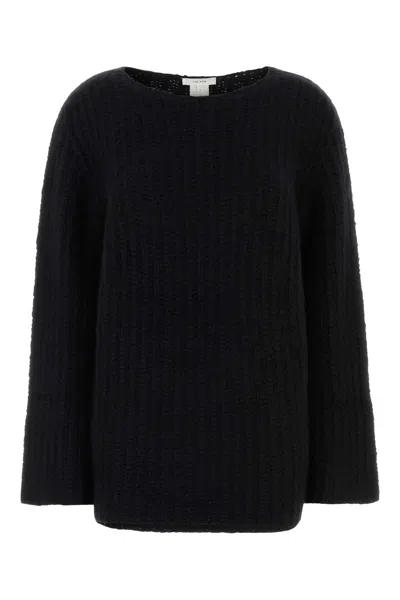 THE ROW THE ROW BLACK CASHMERE MIRR OVERSIZE SWEATER