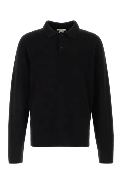 The Row Cashmere Polo Shirt Featuring Tiger Design In Black