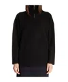 The Row Black Cashmere Zip Sweater In Black