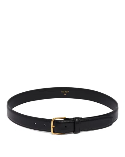 The Row Black Classic Leather Belt