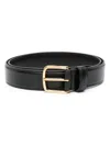 The Row Classic Buckle-fastening Leather Belt In Black