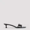 The Row Black Combo Kitten Heeled Sandals In Black