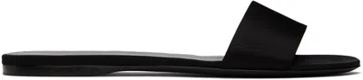 The Row Combo Flat Slippers In Black