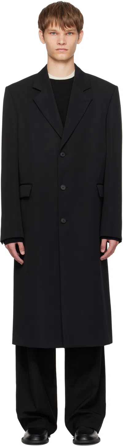 THE ROW BLACK COMPA COAT