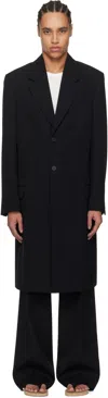 The Row Black Cortlandt Coat In Blk Black