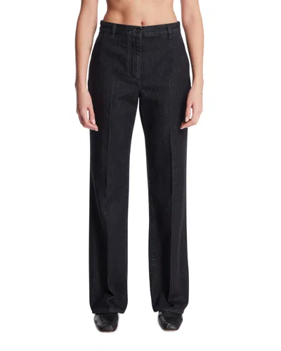 The Row Black Cotton High-rise Jeans