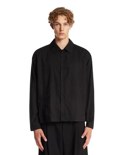 The Row Black Cotton Shirt In Black Nero   #000000