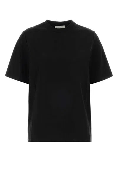 The Row Black Cotton Shortsleeve Crewneck Tshirt