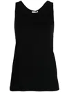 The Row Frankie Organic Cotton-jersey Tank In Schwarz