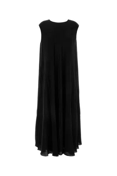 The Row Black Crepe Palau Dress