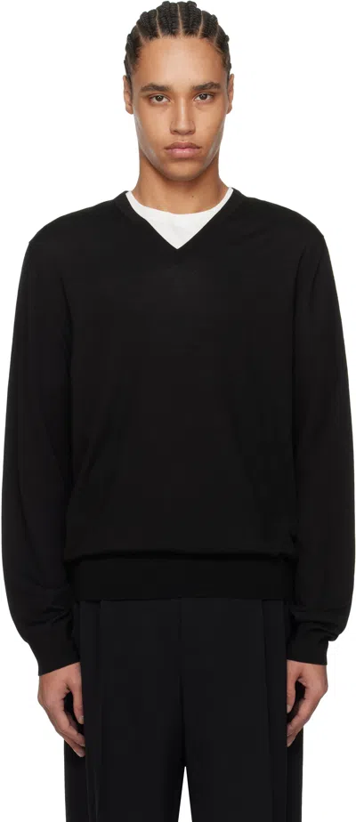 The Row Black Dimarco Sweater In Blk Black