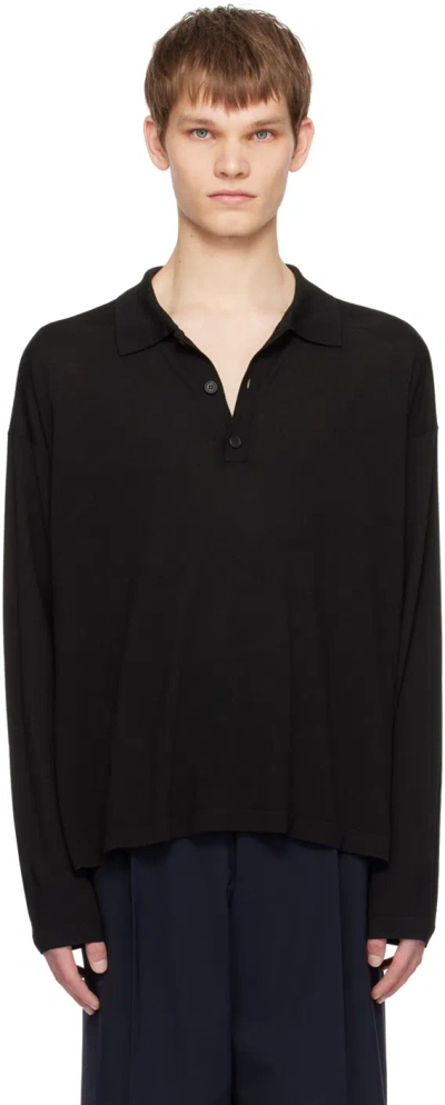 THE ROW BLACK DJON POLO