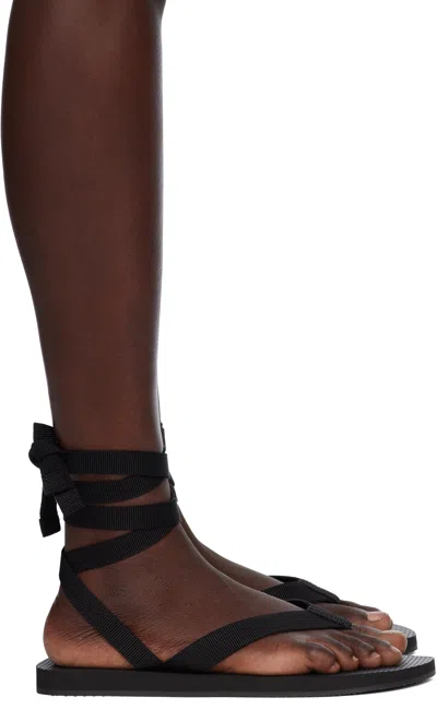 The Row Black Dune Knot Sandals