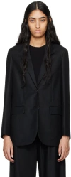 The Row Zonen Stretch Wool Blazer In Blk Black