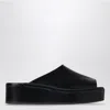 The Row Emi Glossed-leather Platform Slides