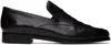 The Row Black Enzo Loafers In Black