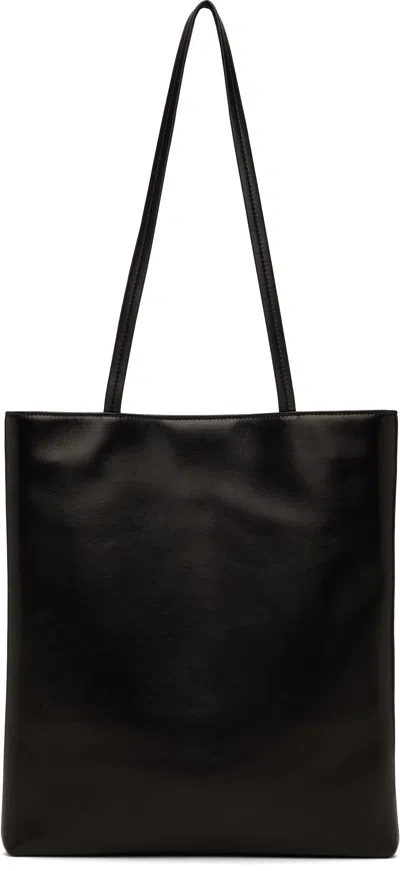 The Row Black Flat Tote In Blans Black Ans