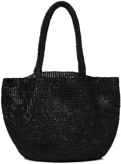 The Row Black Genevieve Tote In Black Ang