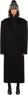 The Row Black Harisi Coat In Blk Black