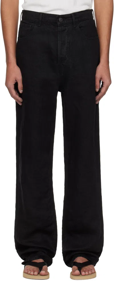 The Row Black Hartley Jeans In Blk Black