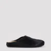 The Row Black Hugo Slip On Slides In Black