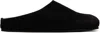 The Row Black Hugo Slippers In Blk Black