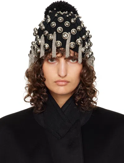 The Row Black Ingle Beanie In Bnk Black/nickel