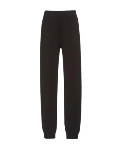 The Row Black Jogging Pants In Gold